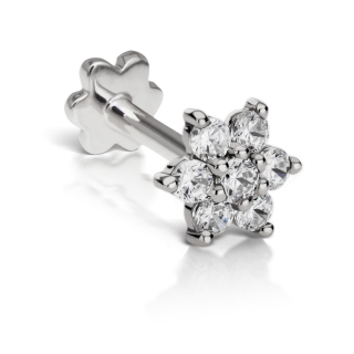 Diamond Flower Big  Oro Bianco